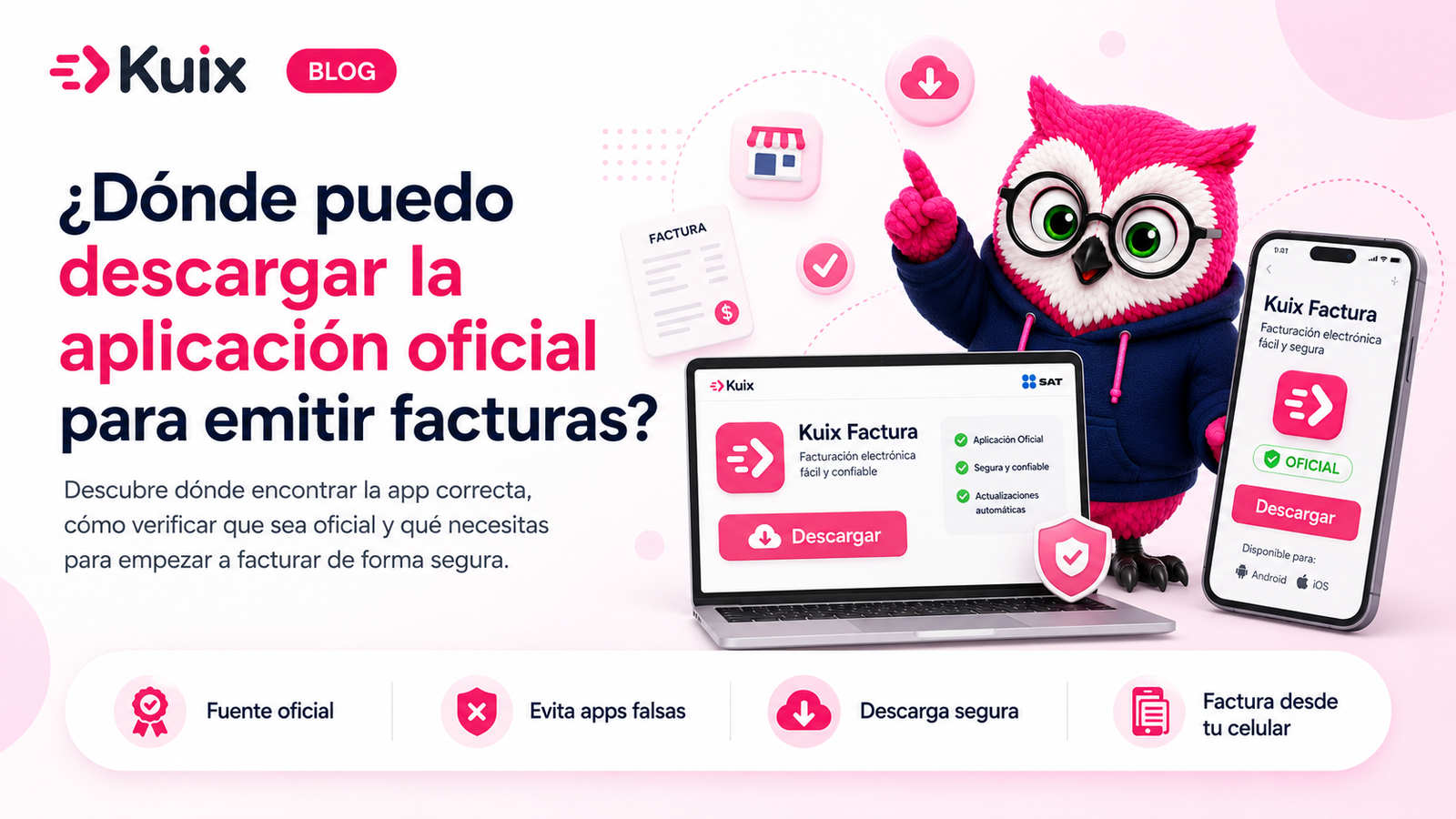 ¿Dónde puedo descargar la aplicación oficial para emitir facturas?